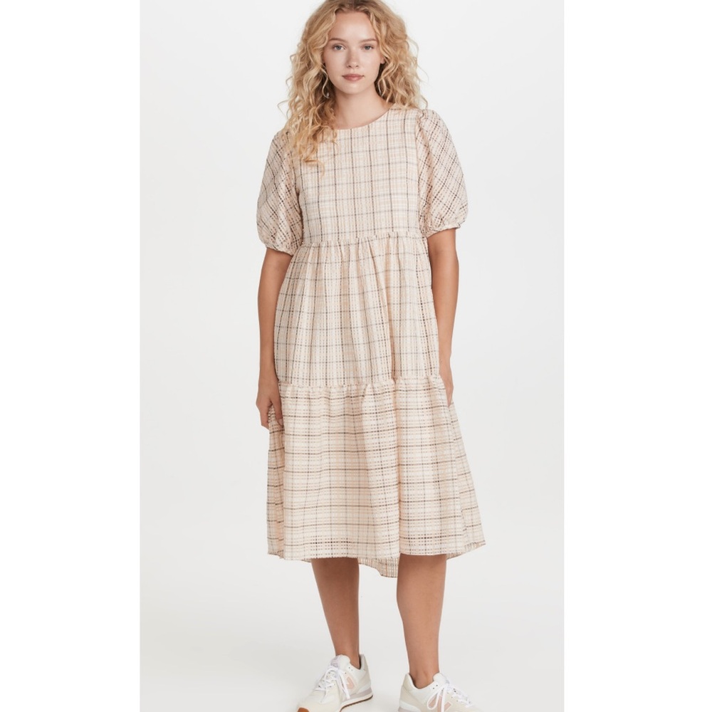 NWT English Factory Plaid Midi Dress